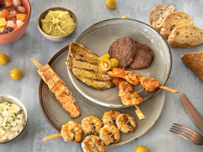Vlees en vis barbecue pakket